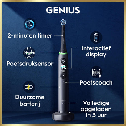 Oral-B iO 9N Elektrische Tandenborstel Zwart + 4 Opzetborstels