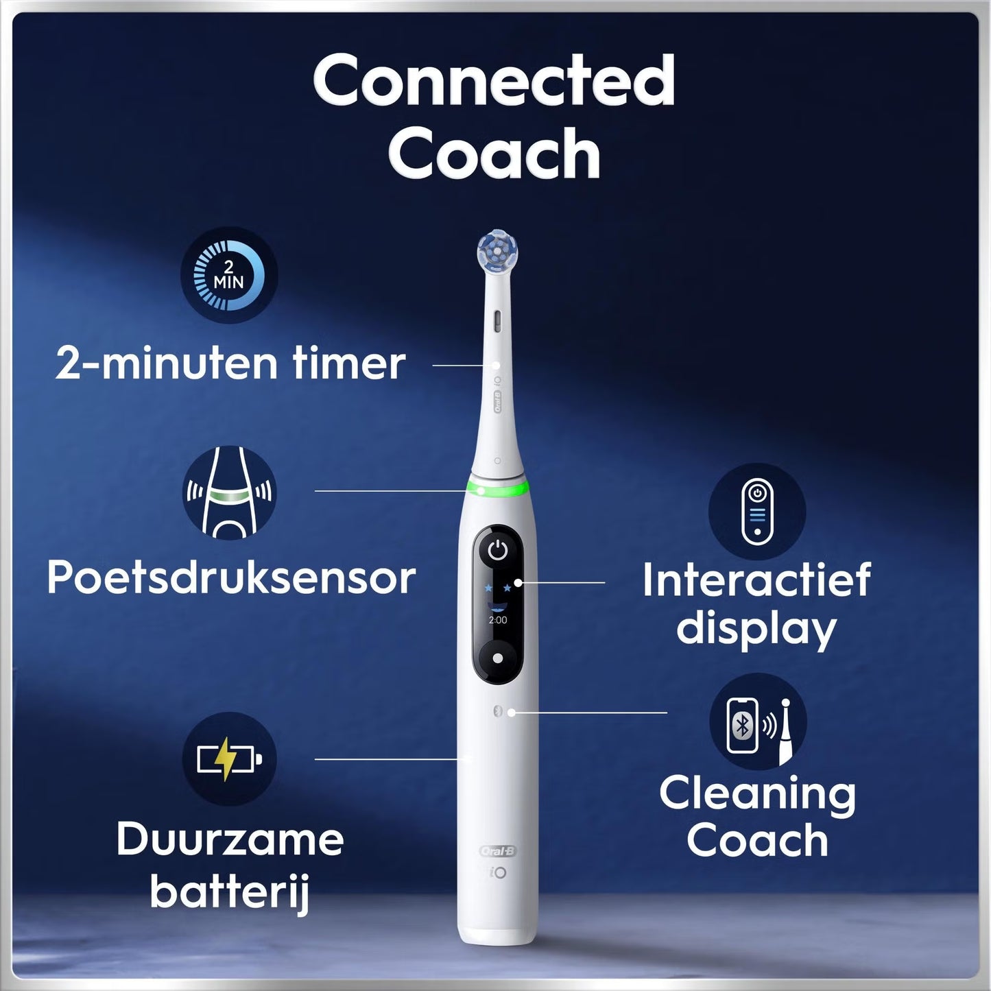 Oral-B iO 6 Elektrische Tandenborstels Wit & Roze Duoverpakking + 10 Opzetborstels