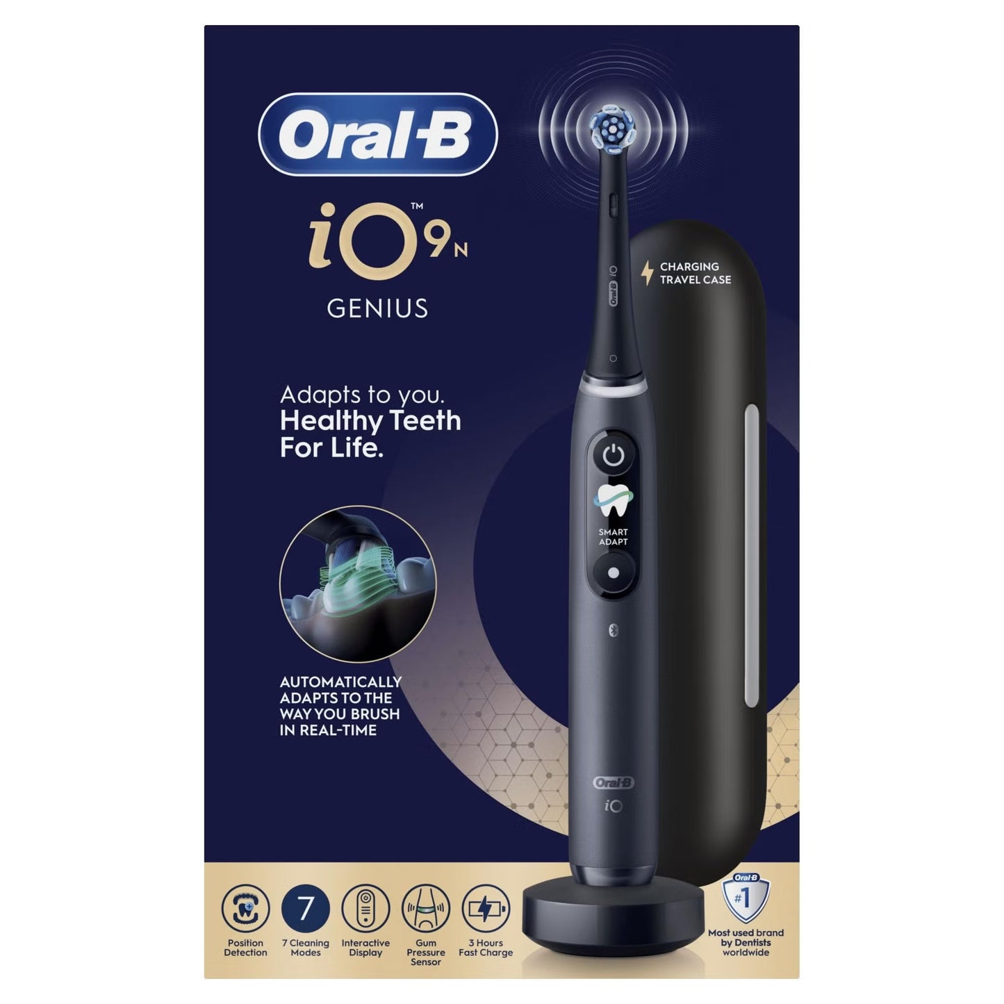 Oral-B iO 9N Elektrische Tandenborstel Zwart + 4 Opzetborstels