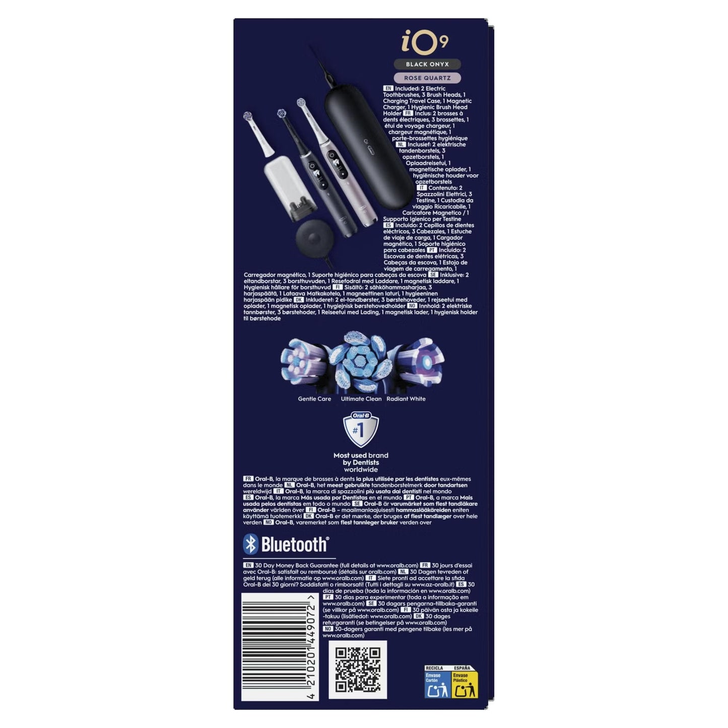 Oral-B iO 9N Elektrische Tandenborstel Zwart & Roze Duoverpakking + 10 Opzetborstels