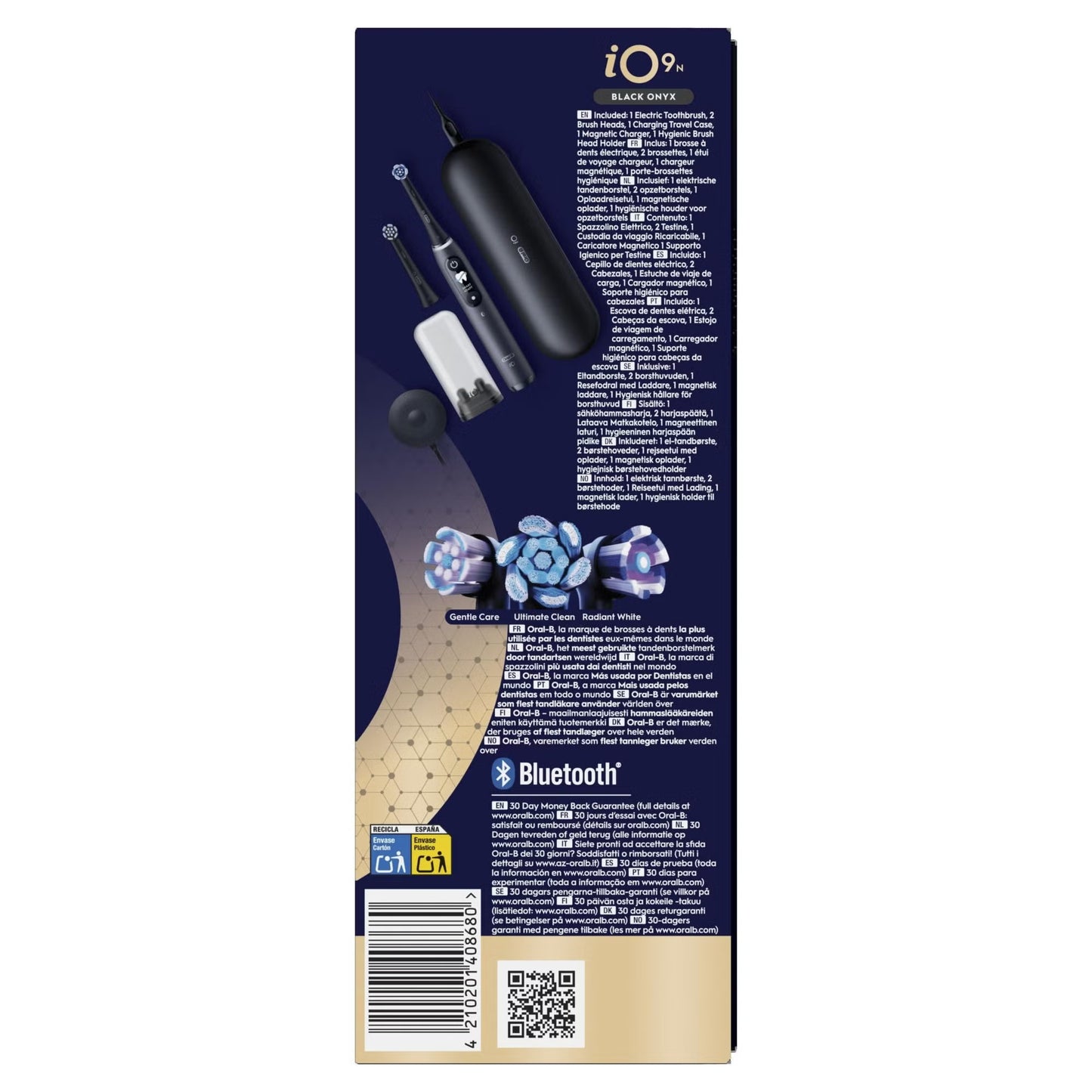 Oral-B iO 9N Elektrische Tandenborstel Zwart + 4 Opzetborstels