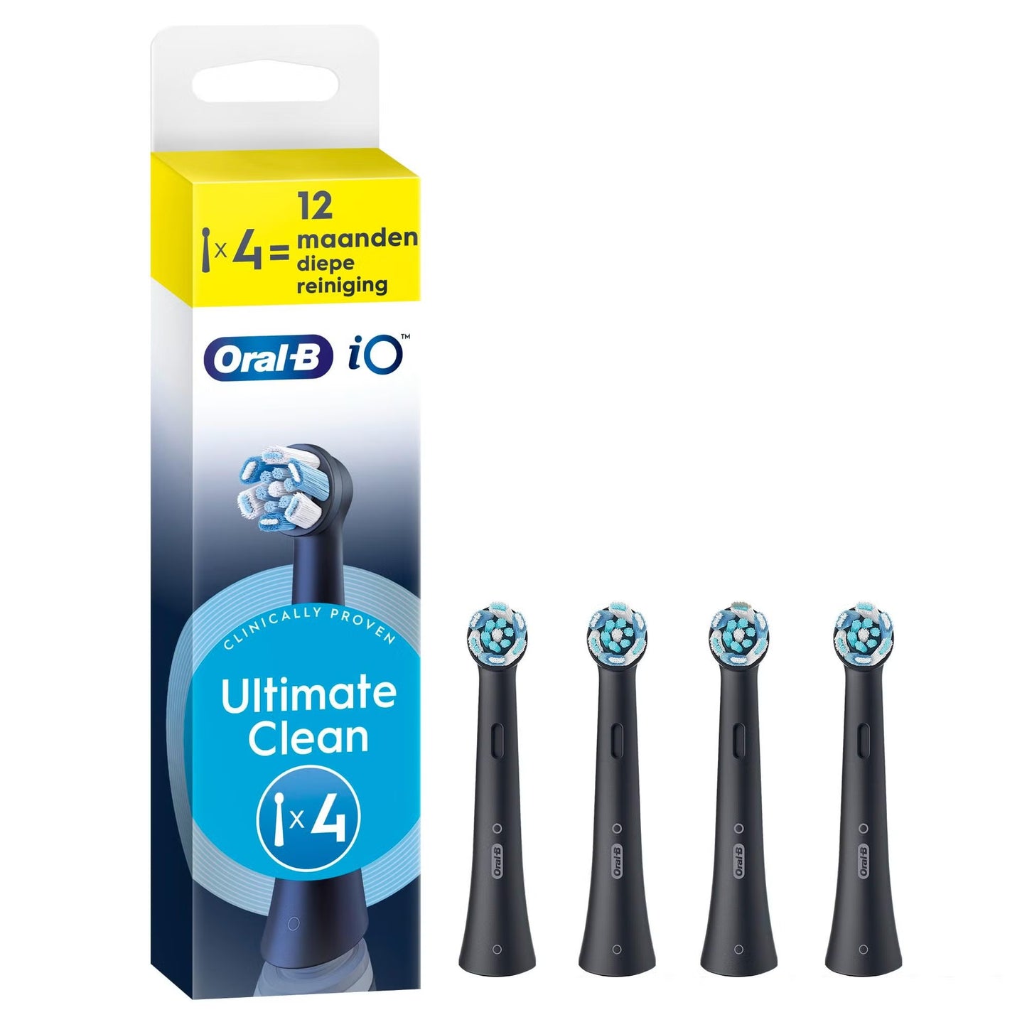 Oral-B iO 9N Elektrische Tandenborstel Zwart + 4 Opzetborstels