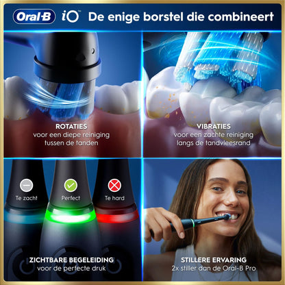 Oral-B iO 9N Elektrische Tandenborstel Zwart + 4 Opzetborstels