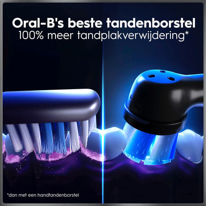 Oral-B iO 10 Elektrische Tandenborstel Cosmic Zwart + 4 Opzetborstels