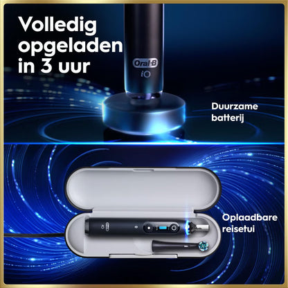 Oral-B iO 9N Elektrische Tandenborstel Zwart & Roze Duoverpakking + 10 Opzetborstels