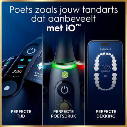Oral-B iO 9N Elektrische Tandenborstel Zwart + 4 Opzetborstels