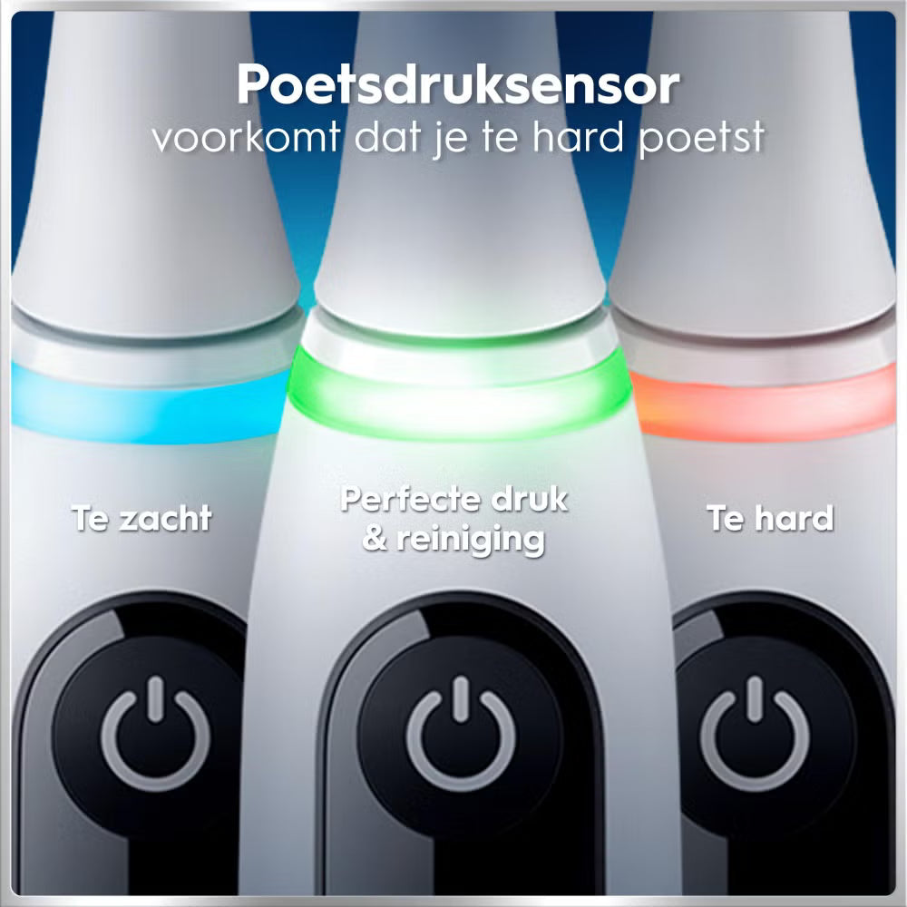 Oral-B iO 6 Elektrische Tandenborstels Wit & Roze Duoverpakking + 10 Opzetborstels