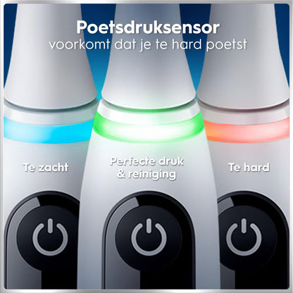 Oral-B iO 6 Elektrische Tandenborstels Wit & Roze Duoverpakking + 10 Opzetborstels