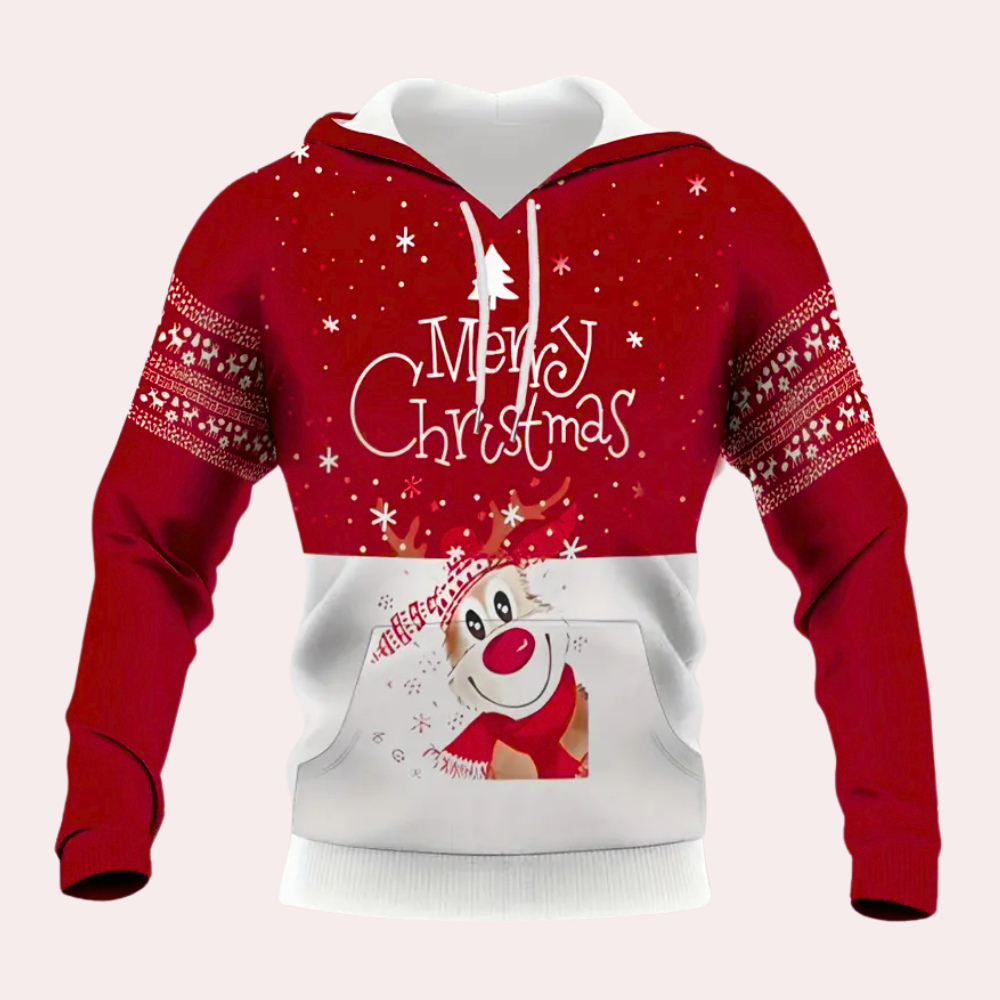 TOBIE - Trendy Kerstmis Hoodie voor Heren