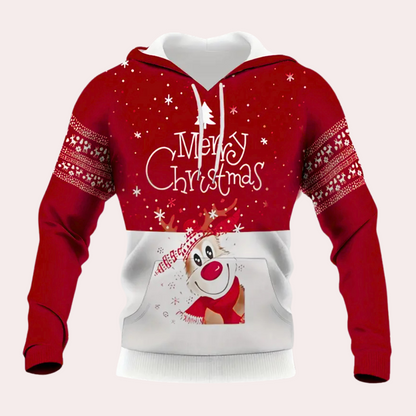 TOBIE - Trendy Kerstmis Hoodie voor Heren