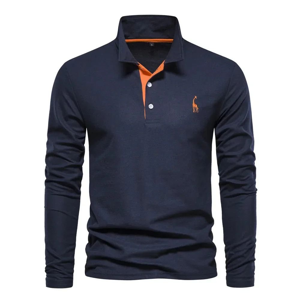 Polo met lange mouwen voor heren – Nick