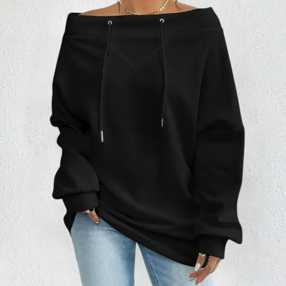 EDNA - Comfortabel Schouderloos Zomers Sweatshirt voor Dames